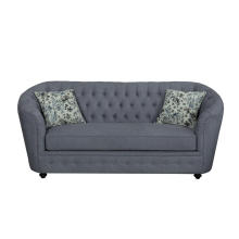 Gebogenes Sofa aus Polyestergewebe Dark Gary